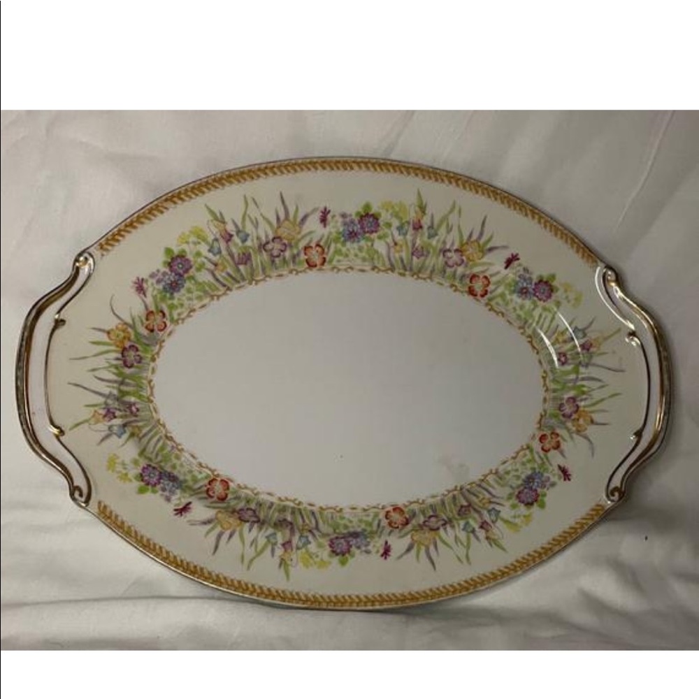 Oval Shape. Plate Japan Multi-colors.